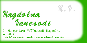 magdolna vancsodi business card